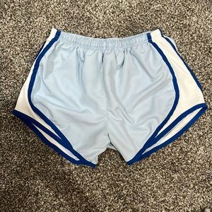 Blue and white athletic short